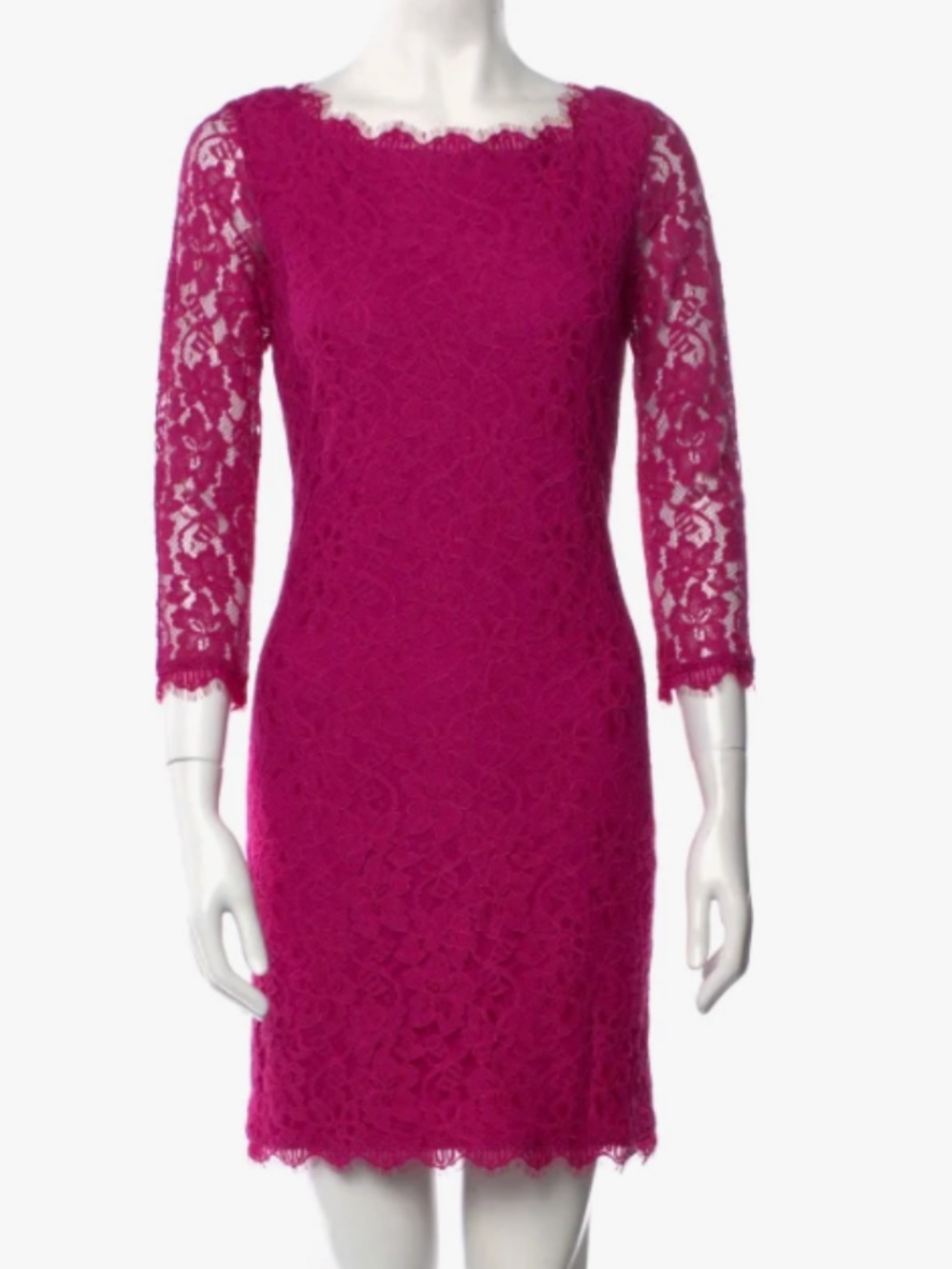 Diane von Furstenberg Lace Pattern Mini Dress